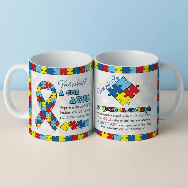Caneca Autismo O Quebra-cabeça