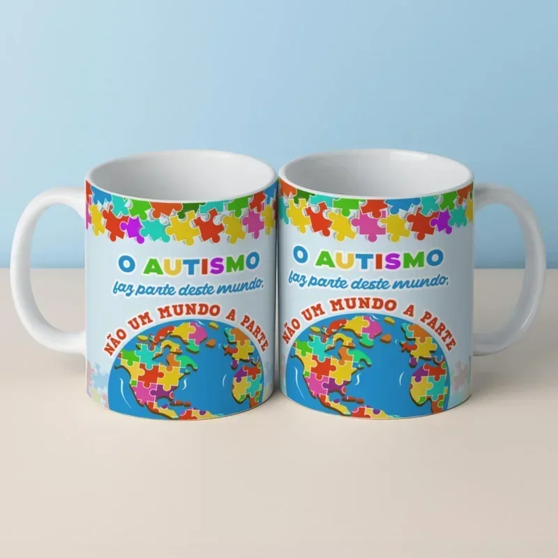 Caneca Autismo Faz Parte desse Mundo