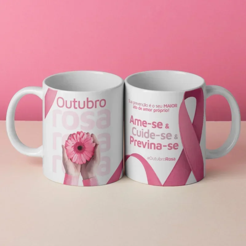 Caneca Outubro Rosa Ame-se Previna-se